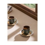 Madame Coco Kleby Nouveau 2 Kişilik 4 Parça Kahve Fincan Seti - Yeşil/Toprak - 90 ml