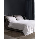 Madame Coco Laila Çift Kişilik %100 Pamuk Nakışlı Saten Çarşaflı Nevresim Takımı - Beyaz - 200 x 220 cm