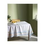 Madame Coco Lazule Polycotton Masa Örtüsü - Açık Mavi/Bej - 150x200 cm