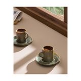 Madame Coco Ligne Nouveau 2 Kişilik 4 Parça Kahve Fincan Seti - Yeşil - 90 ml