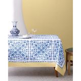 Madame Coco Ligny Masa Örtüsü - 150X250 cm - Mavi/bej - 150 x 250 cm