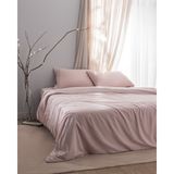 Madame Coco Loris King Size %100 Pamuk Nakışlı Çarşaflı Nevresim Takımı - Pudra - 240 x 220 cm