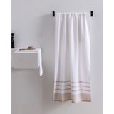 Madame Coco Luth Pamuklu Banyo Havlusu - Bej/gri - 70X140 cm - 70 x 140 cm - Bej - Gri