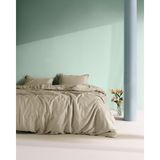 Madame Coco Madame Coco Crep King Size %100 Pamuk Düz Çarşaflı Nevresim Takımı - Bej - 240 x 220 cm