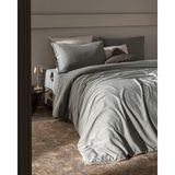 Madame Coco Maena Çift Kişilik %100 Pamuk Baskılı Parça Boya Çarşaflı Nevresim Takımı - Haki - 200 x 220 cm
