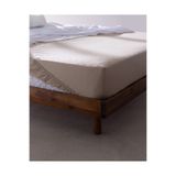 Madame Coco Manon King Size %100 Pamuk Ranforce Lastikli Çarşaf - Koyu Bej