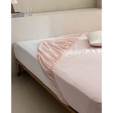 Madame Coco Manon King Size Plus %100 Pamuk Ranforce Lastikli Çarşaf - Açık Pudra - 200x200 cm