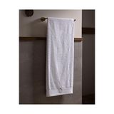 Madame Coco Maor %100 Pamuk Nakışlı Banyo Havlusu - Beyaz/Silver - 80x160 cm