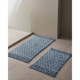 Madame Coco Marée 2'li Banyo Paspası Açık Yeşil Düz Desenli Pamuk Polyester 60 x 100 cm