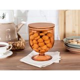 Madame Coco Marion Ahşap Kapaklı Amber 1600 ML Saklama Kabı