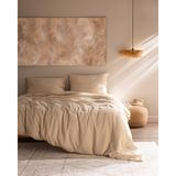 Madame Coco Marla Müslin Çift Kişilik %100 Pamuk Lastikli Nevresim Takımı - Bej - 200 x 220 cm