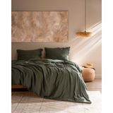 Madame Coco Marla Müslin King Size %100 Pamuk Lastikli Çarşaflı Nevresim Takımı - Haki - 240 x 220 cm