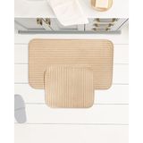 Madame Coco Mathılda Banyo Paspası - Açık Kahve - 50 x 80 + 45 x 50 cm