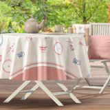 Madame Coco Mavel Pvc Masa Örtüsü - 140 cm - Bej