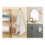 Madame Coco Maynor Bordürü Floşlu Açık Gri 70x140 cm Banyo Havlusu