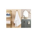 Madame Coco Maynor Bordürü Floşlu Beyaz 70x140 cm Banyo Havlusu