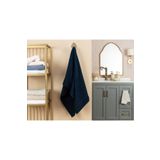 Madame Coco Maynor Bordürü Floşlu Lacivert 70x140 cm Banyo Havlusu