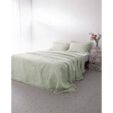 Madame Coco Medus Çift Kişilik Yatak Örtüsü 230 x 250 cm Mint Yeşili Desenli Polyester Kumaş ve 2 Yastık