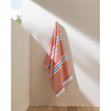 Madame Coco Michel Pamuklu Plaj Havlusu - Turuncu/lacivert - 70x150 Cm 8684427310373 Çok Renkli