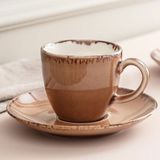 Madame Coco Monde 2 Kişilik Pudra 90 ml Kahve Fincanı Takımı