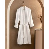 Madame Coco Nicola Kimono Erkek Bornoz %100 Pamuk Yumuşak Beyaz Renkli Emici Özellikte - L - XL