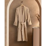 Madame Coco Nicola Kimono Erkek Bornoz - Bej - 2XL