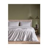 Madame Coco Nicole King Size%100 Pamuk Armürlü Nevresim Takımı, Açık Gri, 240 x 220