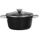 Madame Coco Noir Titanium Derin Tencere - Siyah - 24 cm