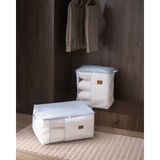 Madame Coco Nuage 2'li Pencereli Hurç - Beyaz/Açık Mavi - Beyaz - Açık Mavi - 2 Adet - 50x30x48 + 64+41+35 cm