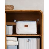 Madame Coco Nuage Baskılı Hurç - Beyaz / Açık Mavi 30x22x18cm Polipropilen Malzeme ile Pratik Depolama - 1 Adet