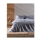 Madame Coco Nuage King Size%100 Pamuk İpliği Boyalı Nevresim Takımı, Lacivert, 240 x 220