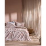 Madame Coco Perline Çift Kişilik %100 Pamuk Ranforce Baskılı Nevresim Takımı - Pudra - 200 x 220 cm