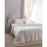 Madame Coco Perline Family Size %100 Pamuk Nakışlı Çarşaflı Nevresim Takımı - Ekru/Bej - Ekru - Bej - 160 x 220 cm