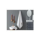 Madame Coco Piano Armürlü Beyaz Banyo Havlusu