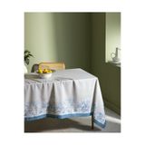 Madame Coco Ravage Polycotton Masa Örtüsü - Gri/Mavi - 150x200 cm