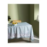 Madame Coco Ravage Polycotton Masa Örtüsü - Gri/Mint - 150x150 cm