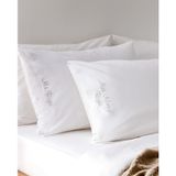 Madame Coco Recy%100 Pamuk Yastık Kılıfı, Beyaz-Bej, 50 x 70
