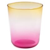 Madame Coco Renard 4'lü Cam Su Bardağı Seti Desenli Sarı/Pembe 315 ml 4 Parçalı Günlük Kullanım İçin - 4 Adet