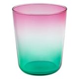 Madame Coco Renard Pembe/Yeşil 4'lü Su Bardağı Seti Kulpsuz Cam 315 ml Desensiz Şık Tasarım - Pembe - Yeşil