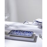 Madame Coco Reve Bleu Freya Dikdörtgen Tabak - 22 cm - Mavi/Beyaz