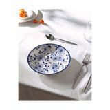 Madame Coco Reve Bleu Jardin Yemek Tabağı - Mavi/Beyaz - 20 cm