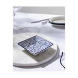 Madame Coco Reve Bleu Lucida Kare Tabak - 12 cm - Mavi/Beyaz