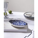 Madame Coco Reve Bleu Reneta Oval Tabak - 19 cm - Mavi/beyaz - 19 x 19