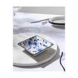Madame Coco Reve Bleu Seren Kare Tabak - 12 cm - Mavi/beyaz