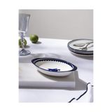 Madame Coco Reve Bleu Tierra Oval Tabak - 19 cm - Mavi/Beyaz
