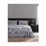Madame Coco Rochelle King Size%100 Pamuk Baskılı Saten Nevresim Takımı, Gri, 240 x 220