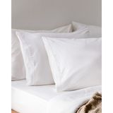 Madame Coco Ronny %100 Pamuk Yastık Kılıfı - Beyaz/Bej - 50x70