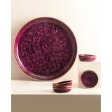 Madame Coco Rosalie 8 Parça Bordo Tabak Seti
