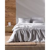 Madame Coco Rosalie King Size %100 Pamuk Armürlü Çarşaflı Nevresim Takımı - Açık Gri - 240 x 220 cm