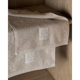 Madame Coco Rusea 2'li Nakışlı %100 Pamuk El Havlusu - Bej - 30X45 cm - 30 x 45 cm